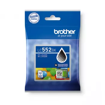 Brother LC552BK zwarte inktcartridge (600 pagina's, pigmentbasis, origineel)