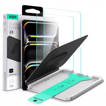 ESR Ultrafit gehard glas schermbescherming voor Apple iPad Pro 11 inch (5e/6e generatie, 2024-2025) - 2-pack