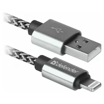 Defender USB-A naar Lightning-kabel 1,0m 2,1A wit