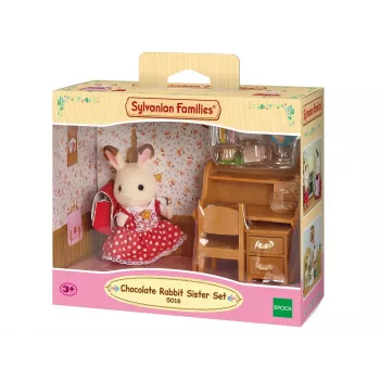 Sylvanian Families Chocolate Rabbit Sister bureauset