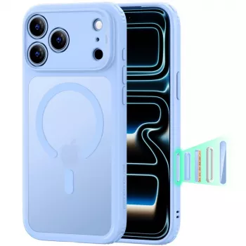 ESR Classic Hybrid MagSafe-hoes voor iPhone 17 Pro Max / 18 Pro Max - Mat lichtblauw