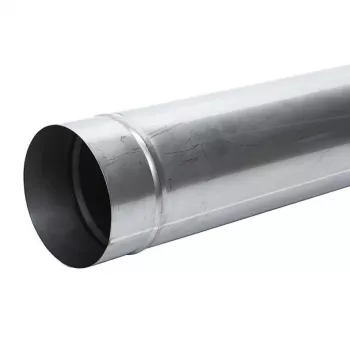 Schoorsteenpijp met diameter 160 mm, 1 m, zwart staal, enkelwandig, hogetemperatuur