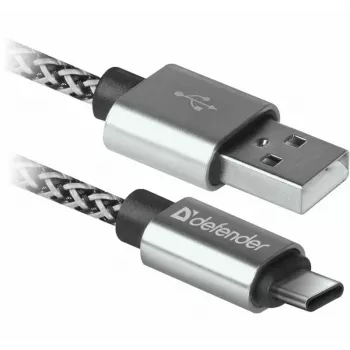 Defender USB-A naar USB-C kabel 1,0 m 2,1 A wit