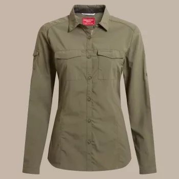 Craghoppers dames NosiLife Adventure LS Shirt III - Wild Olive - L