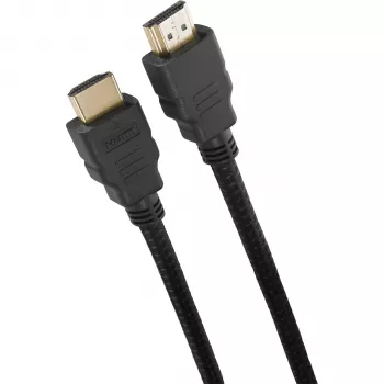 One For All Premium High Speed HDMI-kabel met Ethernet 1,5 m - gecertificeerd voor 4K 60Hz HDR, 18Gbps, verguld, zwart