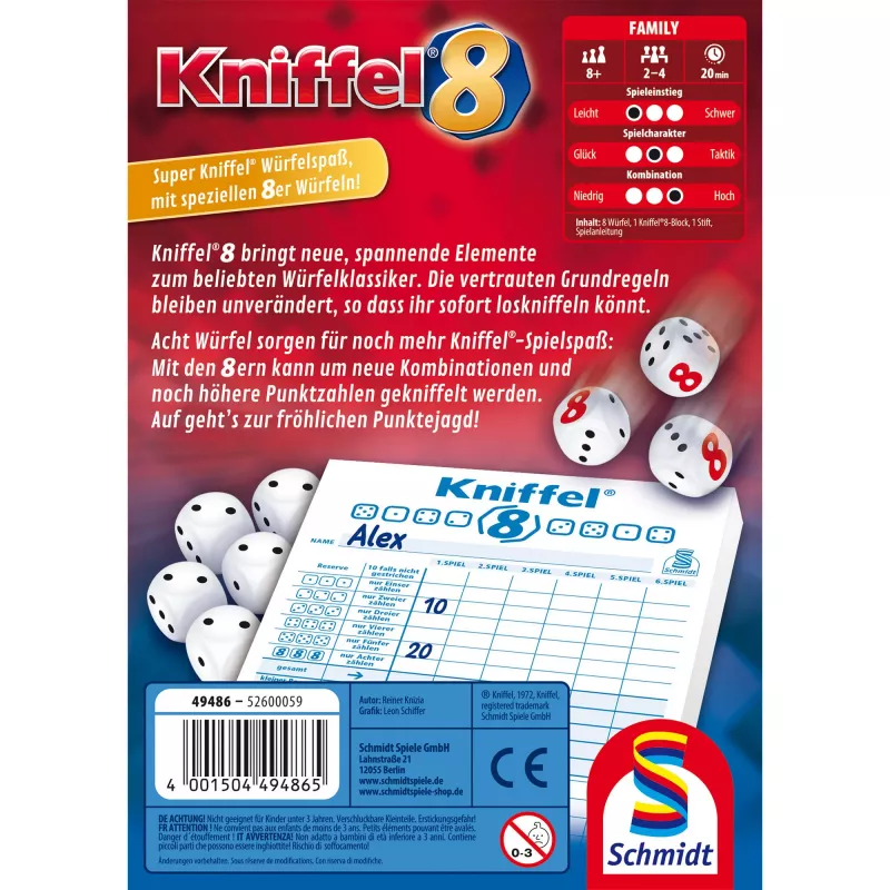 Schmidt Spiele Kniffel 8 dobbelspel