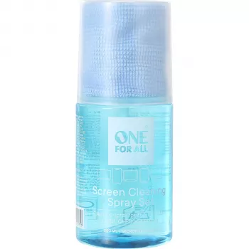 One For All CS4020 beeldschermreinigingsset met 200 ml spray en microvezeldoek