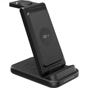 GOOBAY draadloze 3-in-1 oplader, 15 W (zwart)