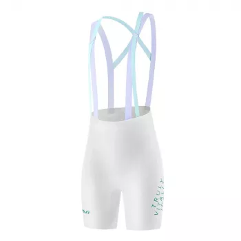 ROCKBROS dames wielrenbroek met bretels YDDK017-1 TVI met 3D-gel padding, wit, maat L