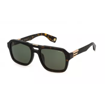 POLICE SPLN65-550722 heren zonnebril - zwart montuur, grijze glazen, 55 mm