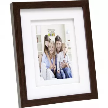 Deknudt S65KQ1 15x20 houten fotolijst bruin dubbele passe-partout