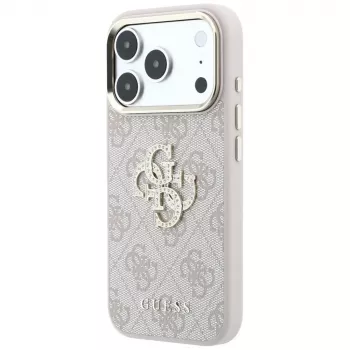Guess 4G Big Strass Logo hoesje voor iPhone 17 Pro / 18 Pro - roze