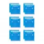 Relaxdays Square koelpads blauw 14 x 13 cm, 12-pack