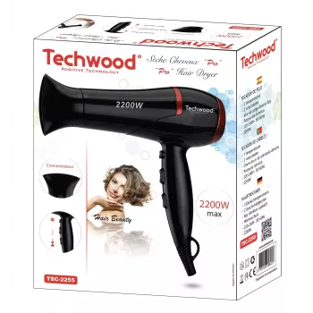 Techwood TSC-2255 Pro haardroger, 2200W, zwart (TSC-2255)