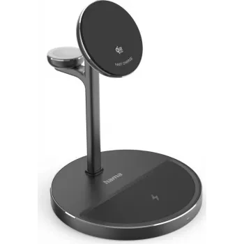 Hama 3-in-1 Qi2 draadloos laadstation, 15W, zwart