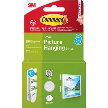 3M Command plakstrips, klein, 4 st., wit (7100337181)