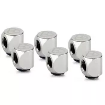 Thermal Grizzly DeltaMate draaikoppeling 90° G1/4 inch glanzend nikkel – 6-pack