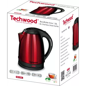Techwood TBI-1855 draadloze roestvrijstalen waterkoker, 1,8 L (TBI-1855)