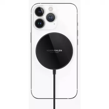 Vonmählen Aura Mini magnetische draadloze oplader met USB-C-kabel, 15W, zwart