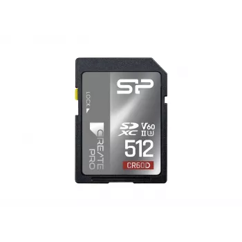 Silicon Power 512GB SDXC UHS-II V60 geheugenkaart - 280MB/s lezen, 150MB/s schrijven