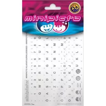 Kolm Lõvi Minipicto Ests, toetsenbordstickers (KB-UNI-EE01-WHTLTGRY)