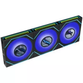 Lian Li UNI FAN SL-INF 120 FLEX LCD draadloze ARGB 3-pack zwart met controller