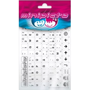 Kolm Lõvi Minipicto Ests, toetsenbordstickers (KB-UNI-EE01-WHT)