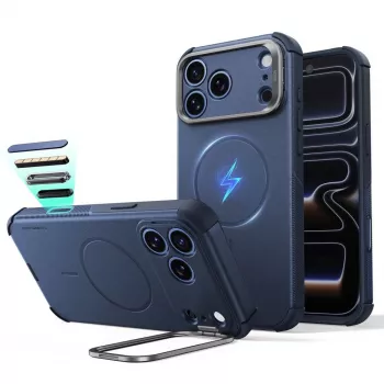 ESR Cyber Tough Kickstand MagSafe-hoes voor iPhone 17 Pro Max / 18 Pro Max - blauw