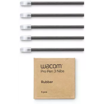 WACOM Pro Pen 3 rubberen punten 5-pack (ACK253010Z) – vervangpunten voor natuurlijk papiergevoel