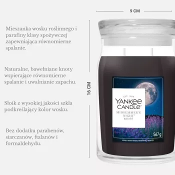 Yankee Candle Signature Midzomernacht grote glazen geurkaars 567 g