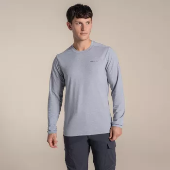 Craghoppers NosiLife Abel langarm-shirt - Soft Grey Marl - maat M
