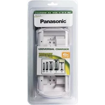 Panasonic BQ-CC15E/1B Smart & Quick Ni-MH acculader voor AA & AAA, 4 vakken, individuele kanalen, AC 100-240V
