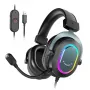 FIFINE H6 AmpliGame RGB 7.1 surround sound over-ear USB-gamingheadset met afneembare microfoon, zwart