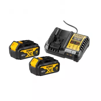 DEWALT DCB1104 18V XR 4A oplader met 2x 4.0Ah Li-ion-accu's set