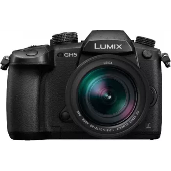 Panasonic Lumix DC-GH5LEG-K systeemcamera met Leica DG Vario-Elmarit 12-60mm f/2.8-4 ASPH. POWER O.I.S. objectief, 20.3MP Micro Four Thirds, 4K 60p video, 5-assige Dual I.S. 2, Wi-Fi/Bluetooth, spatwater-/vorstbestendig, zwart