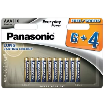 Panasonic Everyday Power AAA alkaline batterijen LR03 10-pack blister (6+4 bonus)
