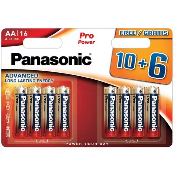 Panasonic Alkaline Power AA batterij 16-pack (10+6 bonus) LR6 1,5V