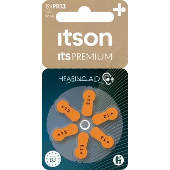 itson itsPREMIUM zink-luchtbatterij voor hoortoestellen PR13IT/6RM (PR13(48)IT/6RM)