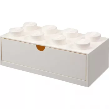 LEGO Brick 8 bureaulade witte opbergbox met 8 noppen