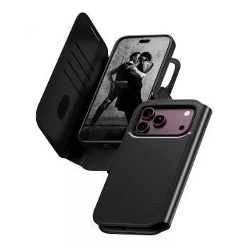 CARE by PanzerGlass Tango Flip Case voor Apple iPhone 17 Pro Max - MagSafe-compatibel - vegan leer - zwart