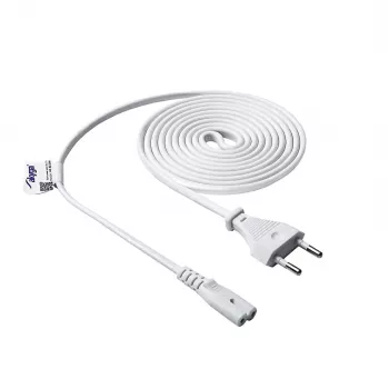 Akyga AK-RD-06A netsnoer CEE 7/16 (eurostekker) naar IEC C7, 2,5 A, 1,5 m, wit