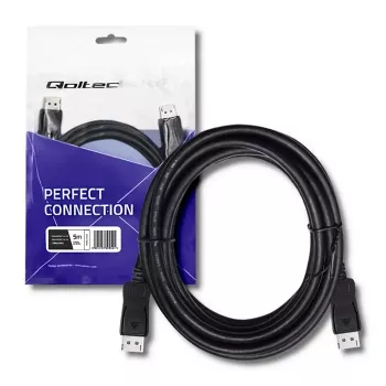 Qoltec DisplayPort v1.1 stekker-stekker 4K-kabel 5m zwart