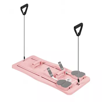 REBEL RBA-3069-PK 9-in-1 pilatesstang-set met weerstandsbanden, deurbevestiging, voetlussen en draagtas – roze