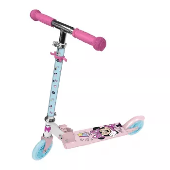 Disney Minnie Mouse 2-wiel step voor kinderen, roze, in hoogte verstelbaar, opvouwbaar, max. 50 kg