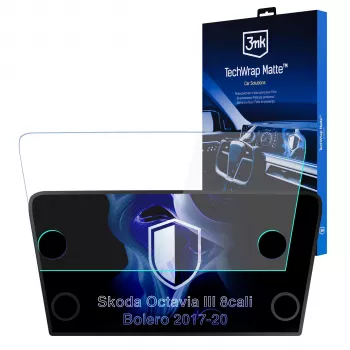 3MK PROTECTION Skoda Octavia III Bolero (2017-2020) TechWrap matte beeldschermbeschermfolie voor de middenconsole