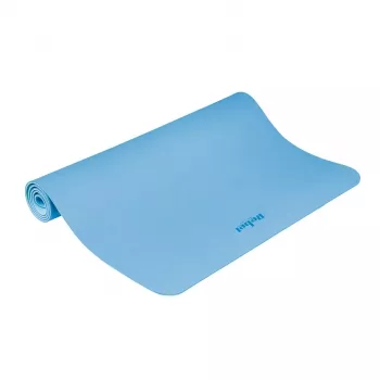REBEL ACTIVE blauwe TPE trainingsmat 200x115x1 cm voor yoga, pilates, fitness, gymnastiek