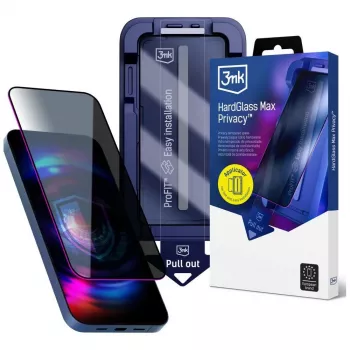 3MK HardGlass MaxPrivacy privacy displaybeschermfolie voor Samsung Galaxy S24 Ultra met applicator - zwart