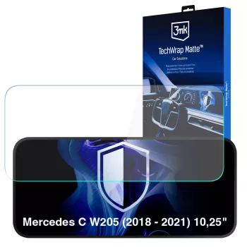 3MK PROTECTION TechWrap Matter displaybeschermfolie voor Mercedes-Benz C-Klasse W205 (2018-2021) 10,25 inch centraal display