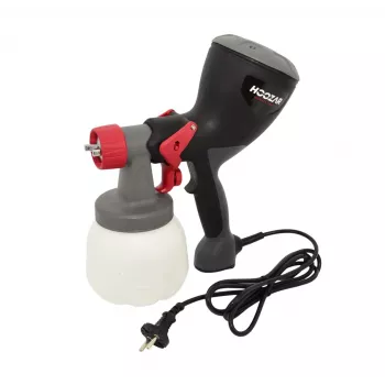 HOOZAR HVLP elektrisch verfspuitpistool 600W met 800ml reservoir, 3 spuitpatronen, debietregeling