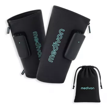 MEDIVON FlowGo Duo luchtdruk beenmassageapparaat met warmte, 6 modi, 3 intensiteiten, oplaadbaar